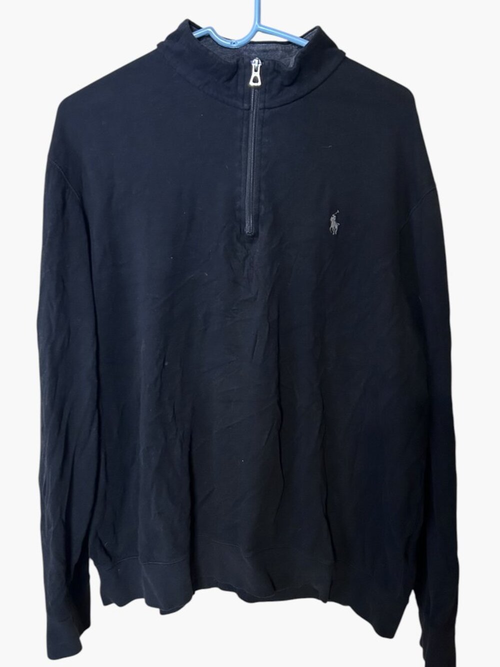 Polo Ralph Lauren Quarter Zip Mock Neck Pullover Black Men's XL